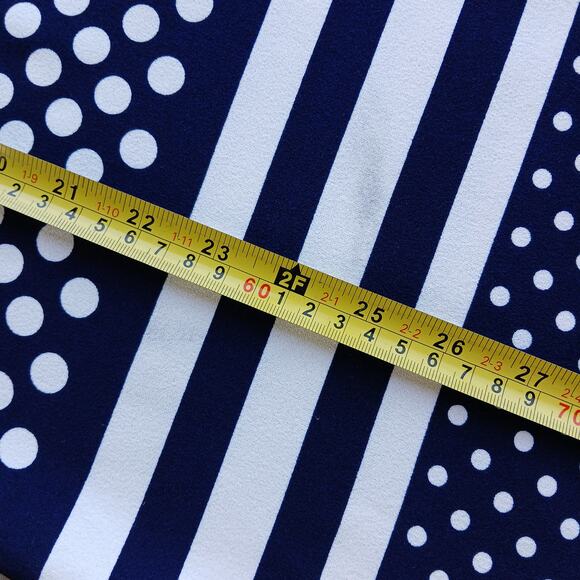 Banana Republic Stripe and Dot Shift Dress XS retro keyhole navy white boat neck - Picture 16 of 16